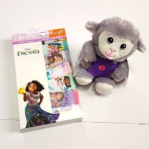 NWT Disney Encanto Girl 7-Pack Briefs Underwear Multicolor + Cozy Bear, sz 4T
